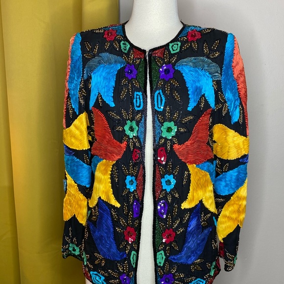 Multicolor ribbon handmade design and sequins si beautifully made - Picture 1 of 9